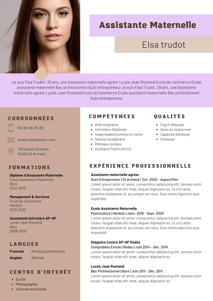 CV ProfessionnelS Personnalisables