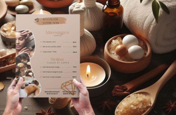 flyer pour institut de beauté