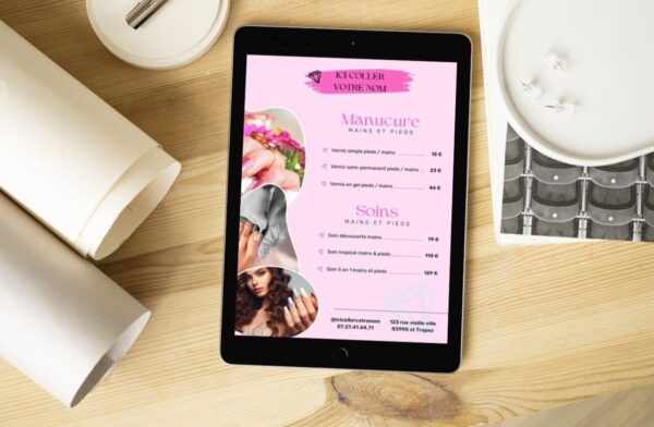Flyer salon de soins pieds et mains