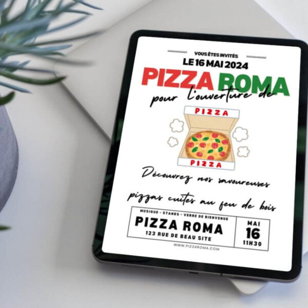 Flyer pizza à emporter