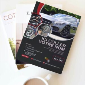 flyer mécanicien a domicile personnalisable