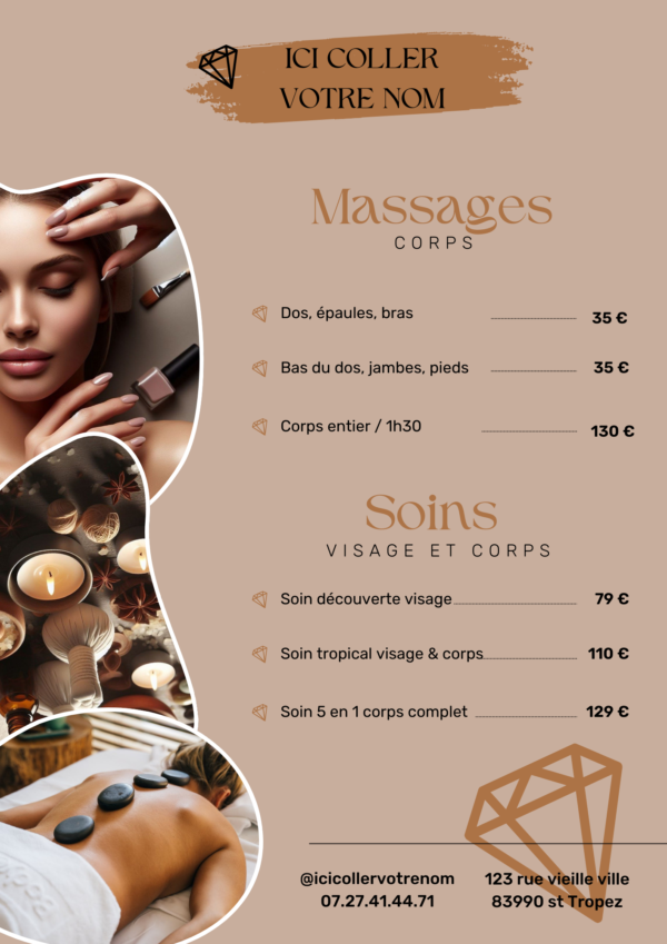 Flyer Institut de Beauté